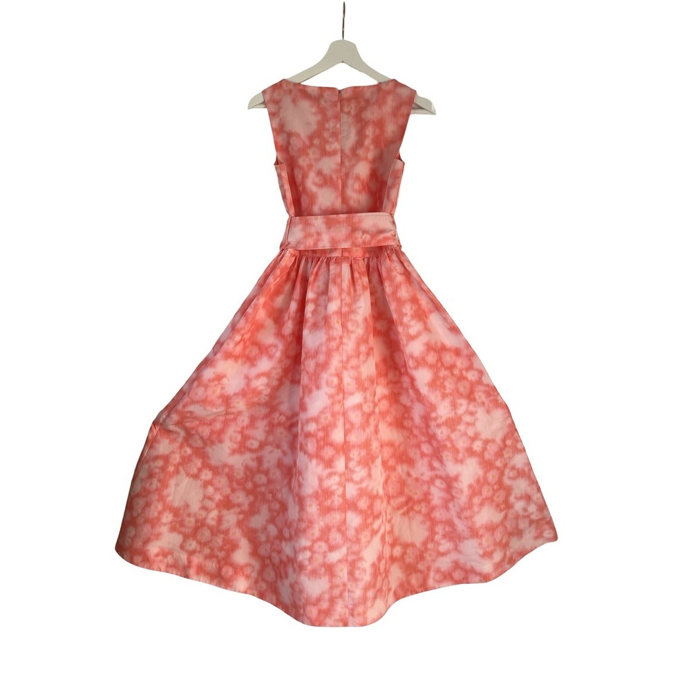 Molly Goddard Abstract Floral Tie Dye Tent Dress Pink Orange Princess Garden 2 - Picture 6 of 16